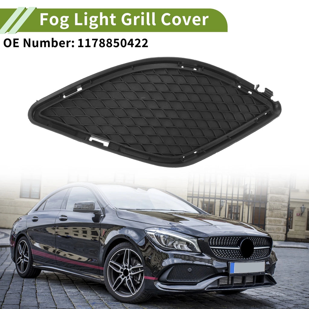 1 Pc Fog Light Grill for Mercedes-Benz (No. 1178850422) (Black)