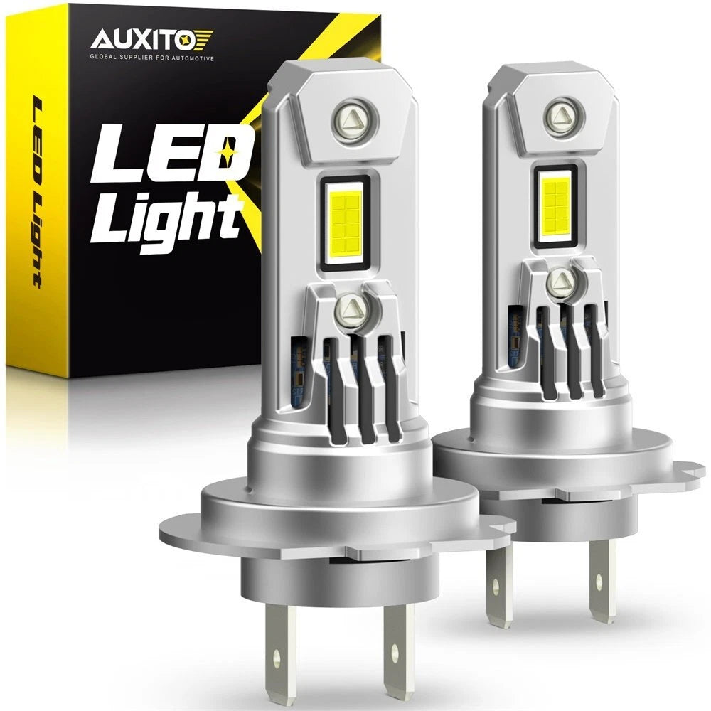 2X H7 LED Headlight Bulbs for Cars (6000K White)