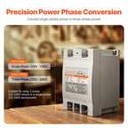 Digital 2HP Phase Converter for 220V 240V Motors (Single In Three Out)