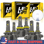Set of 2 AUXITO 9005 H11 LED Headlight Bulbs 6500K for