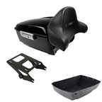 King Trunk Backrest Pad & Mount Rack for Harley Touring Road Glide (2014–2026)