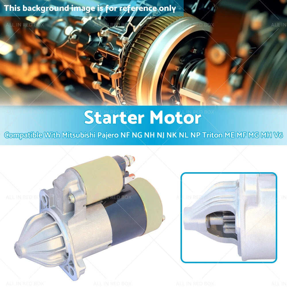 Starter Motor for Mitsubishi Pajero NF NG NH NJ NK NL NP Triton (2000–2015)