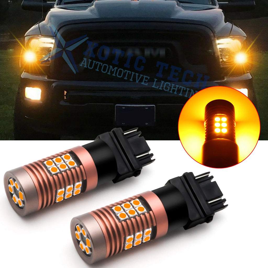 Amber Gold 3157 LED Rear/Front Turn Signal Light Bulbs for Ram (2011–2019)