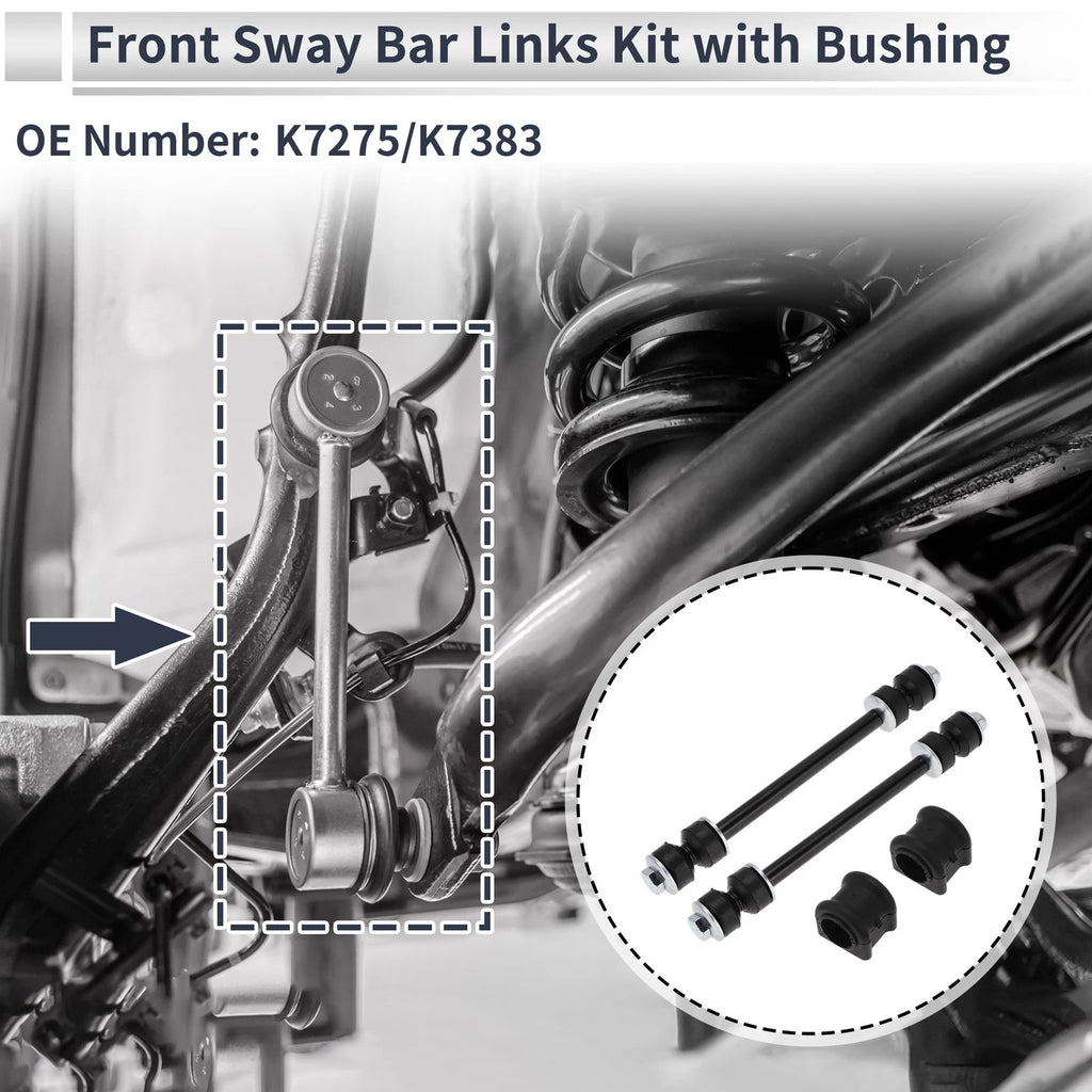 Front Stabilizer Bar Links with 2 Pcs Bushing for Dodge Ram 1500 