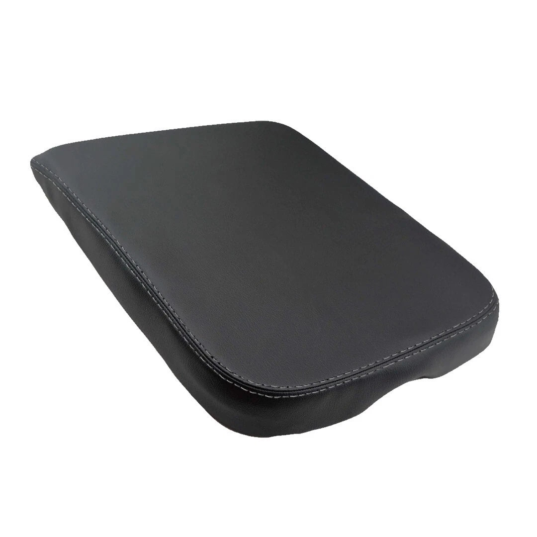 Leather Synthetic Console Armrest Cover for Dodge Ram (2002–2008) Gray Stitch