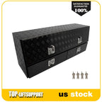 Set of 2 Aluminum Storage Tool Boxes for Truck