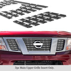 Chrome Wide Rivet Billet Grille Insert for Nissan Frontier (2009-2021)