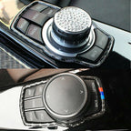 Carbon Fiber Multimedia Control Button Switch Bezel for BMW 1 2 3 4 5 Series