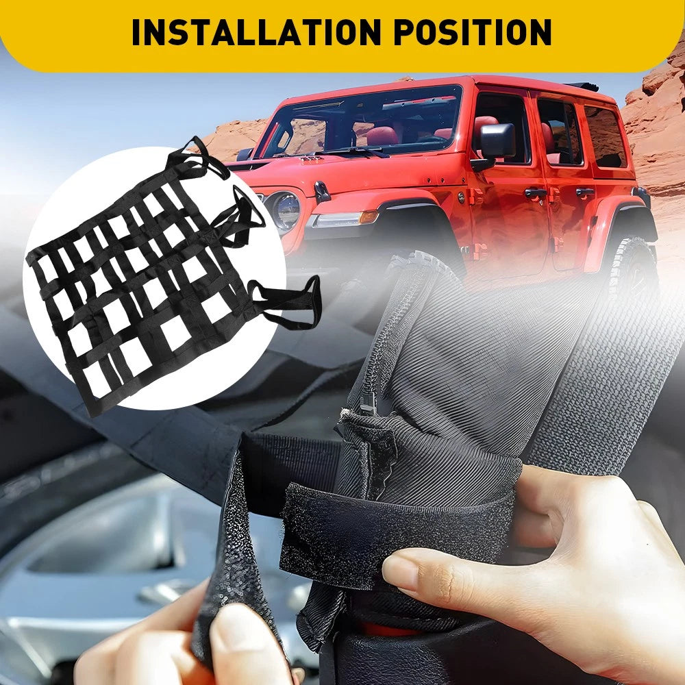 Cargo Net for Jeep Wrangler YJ TJ JK JL JT (1987–2023)