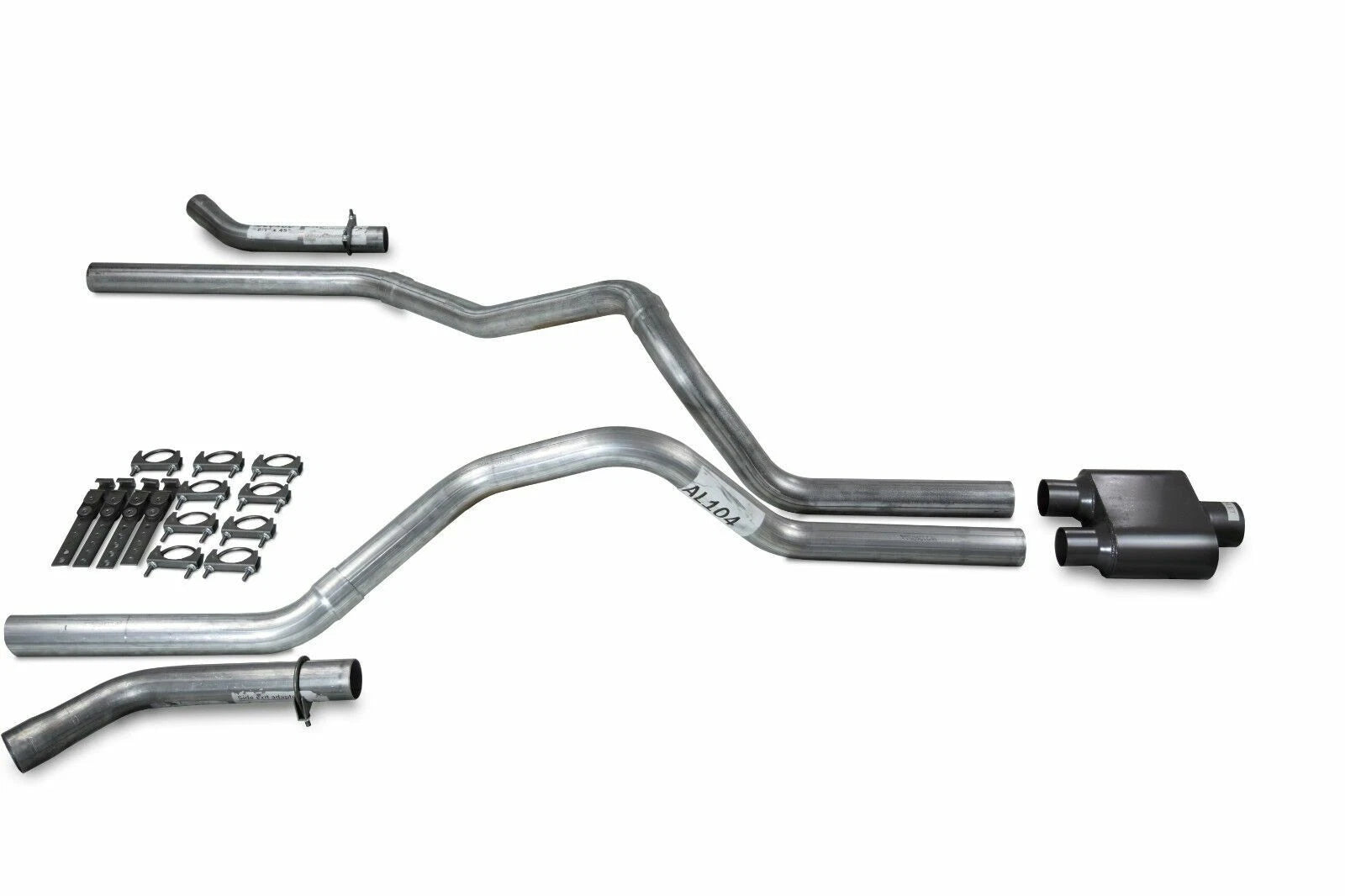 2.5" Dual Exhaust Kit for Ford F150 (2021–2025) - 1 Chamber Muffler, Corner Exit