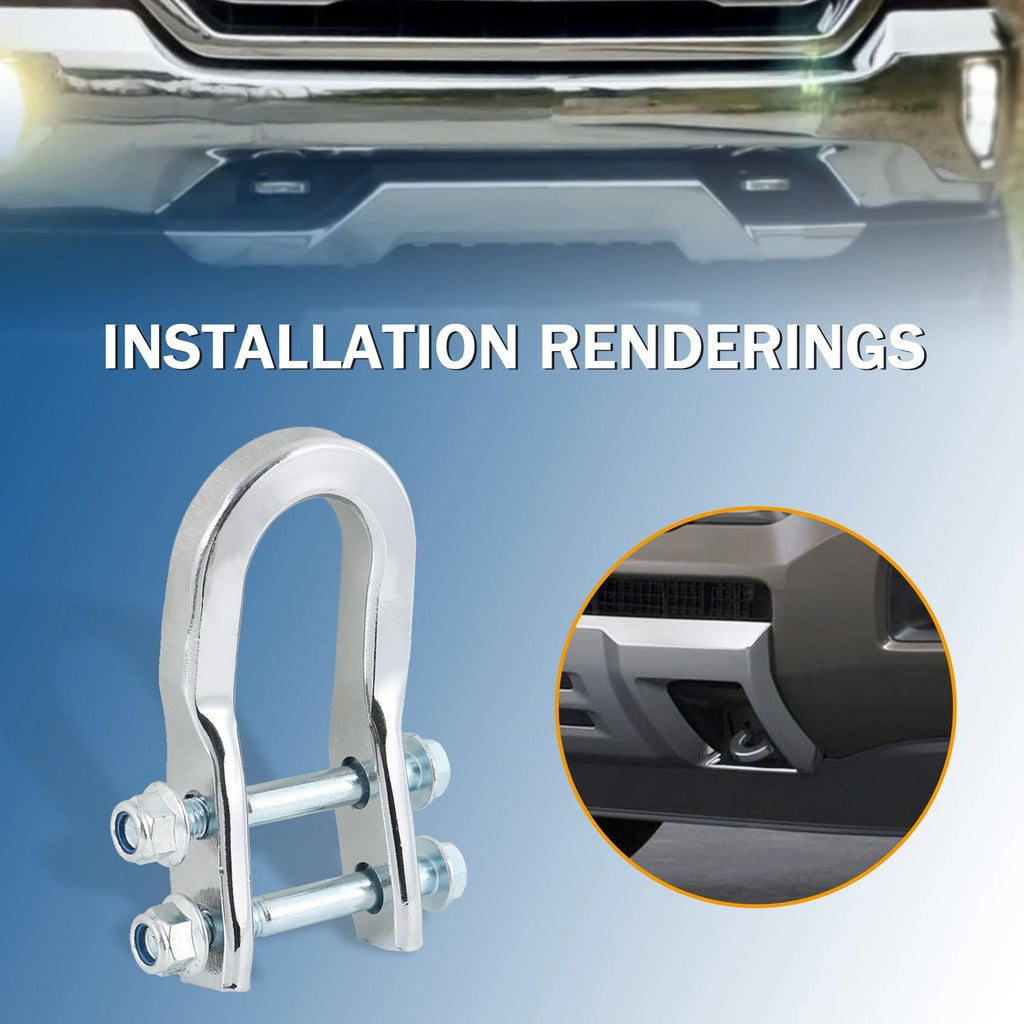 Chrome Tow Hooks Kit for Chevrolet Colorado GMC Canyon (2015-2020)