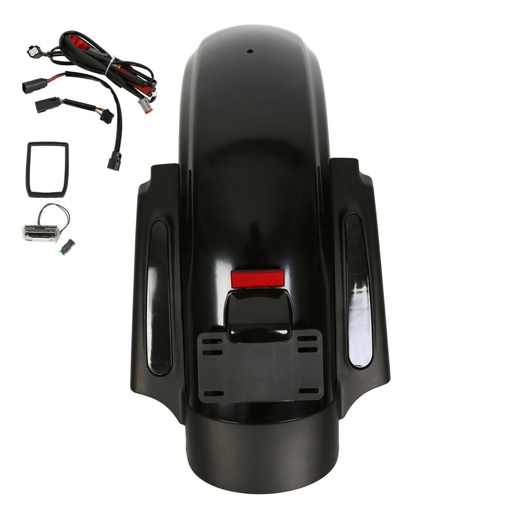 LED Black Rear Fender System for Harley Touring Electra Road Glide (2009–2013)