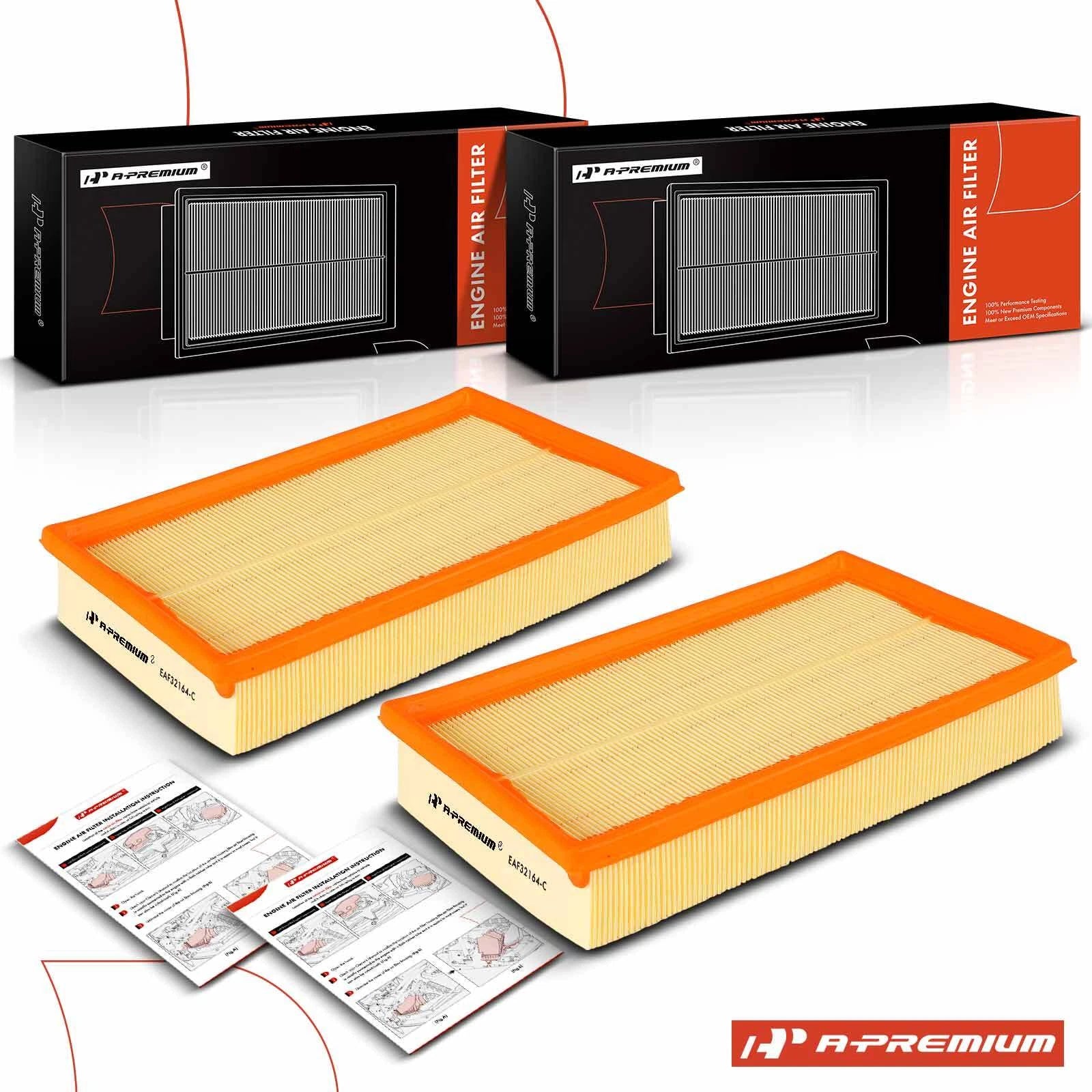 2X Engine Air Filter for Mercedes-Benz C43 AMG (1998–2003)