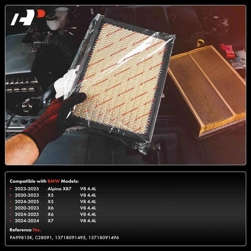 2X Engine Air Filter for BMW X5 X6 X7 Alpina XB7 (2020–2025)