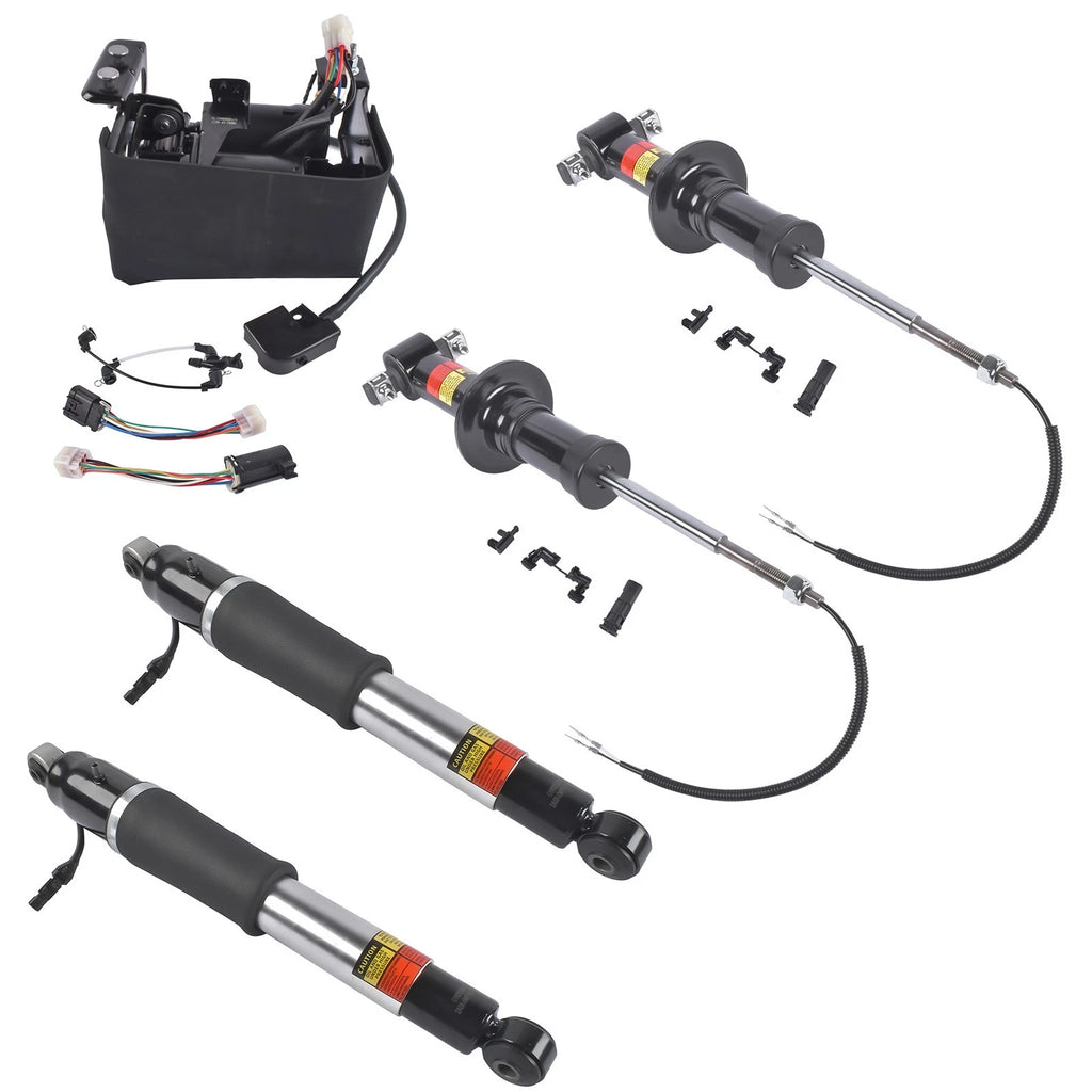 Set of 4 Air Shock Struts + Compressor for Chevy Tahoe Yukon (2015–2019) 5801032
