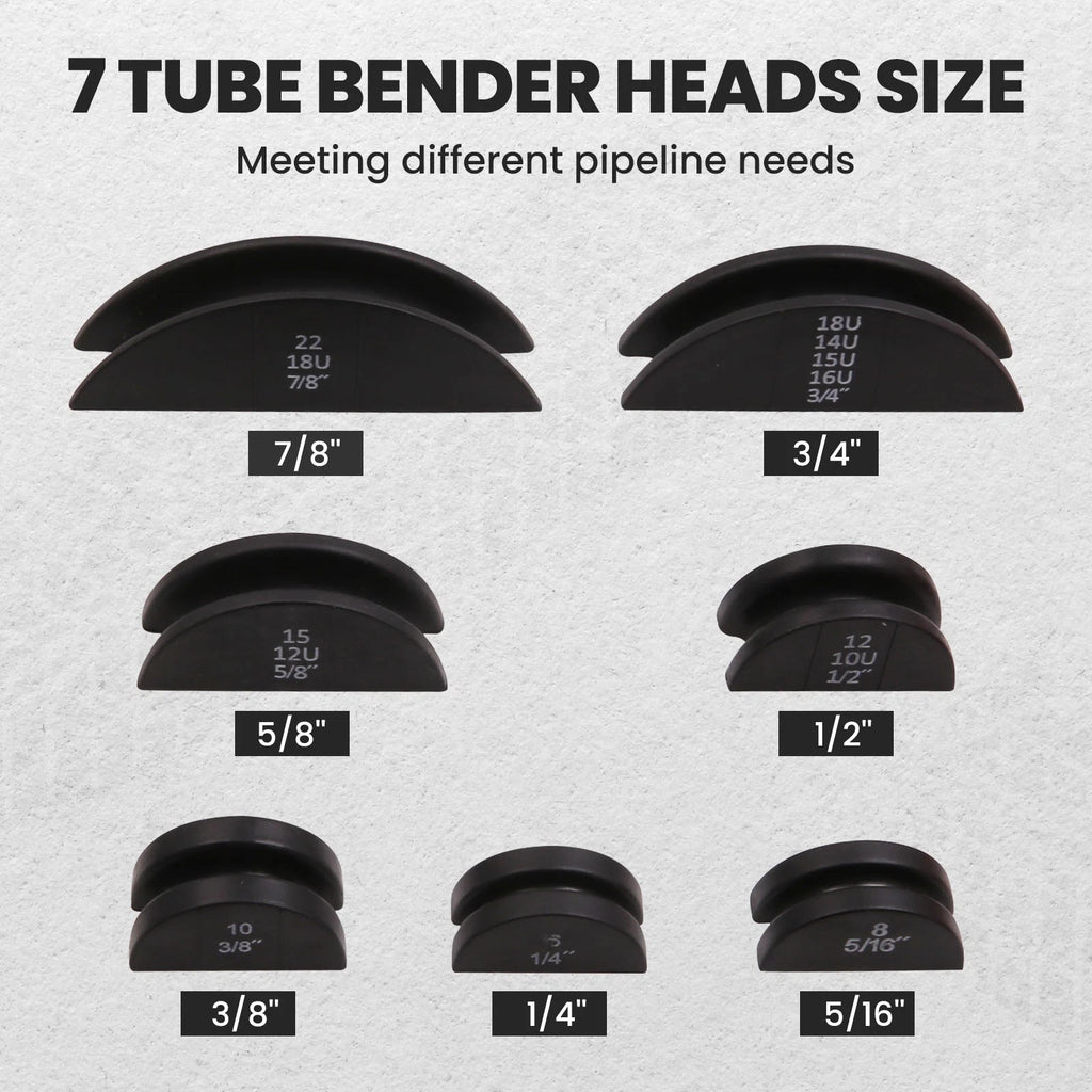 Ratcheting Pipe Bender Tool Kit for HVAC Refrigeration