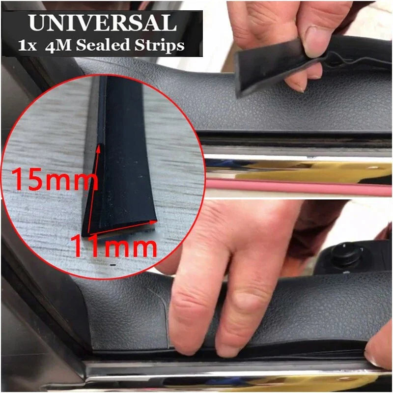 4M Car Side Trim Moulding Rubber Weatherstrip Abnormal Noise Seal Strip for Car