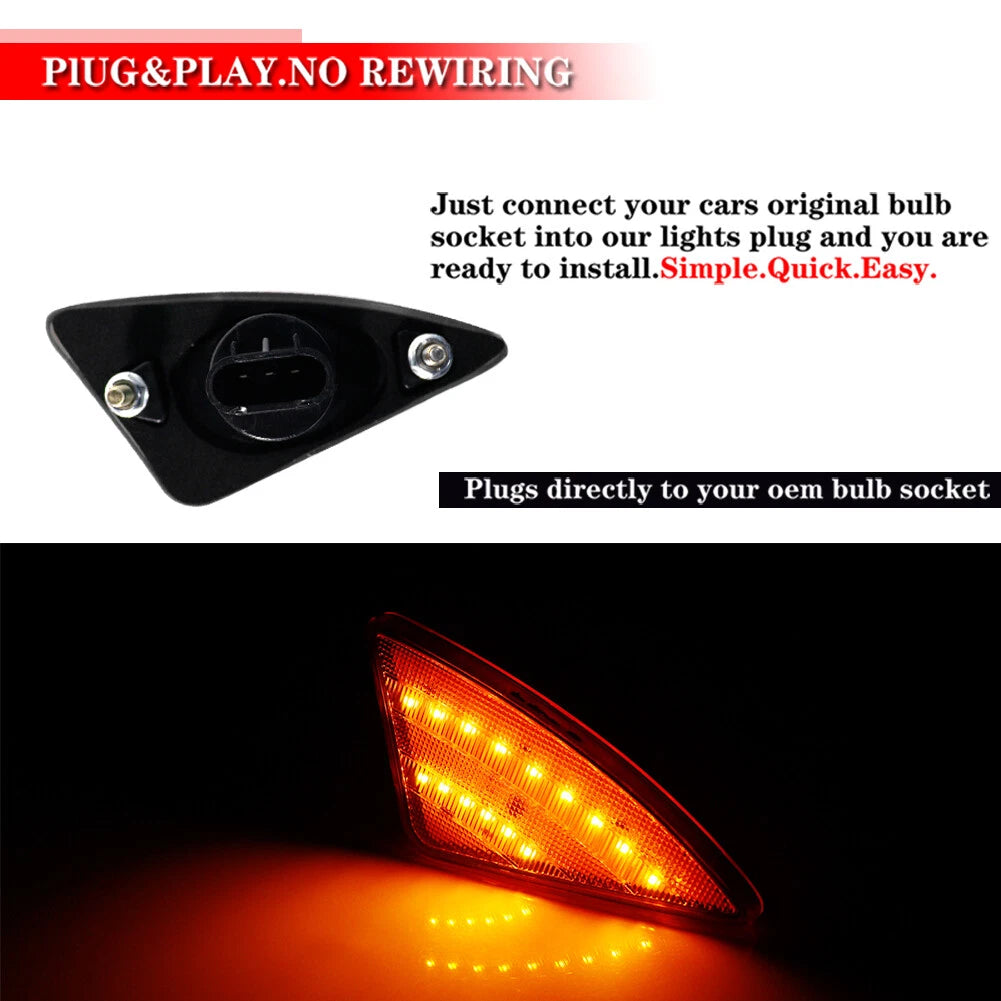 Clear Lens Front Turn Signal Lights for Kenworth T660 T170 T270 T370