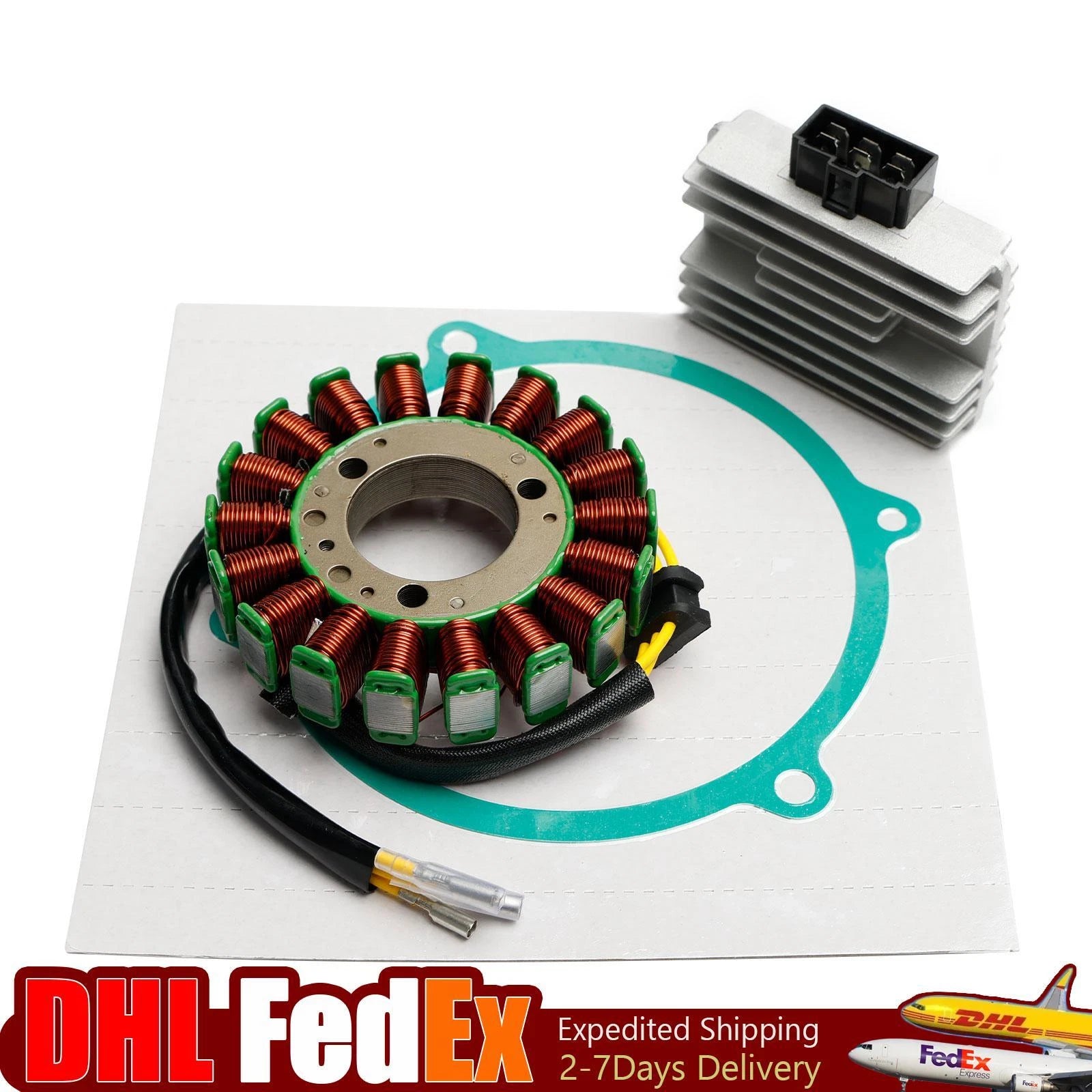 Magneto Stator + Voltage Rectifier + Gasket for Kawasaki ZX550 GPZ550 (1984–1988)