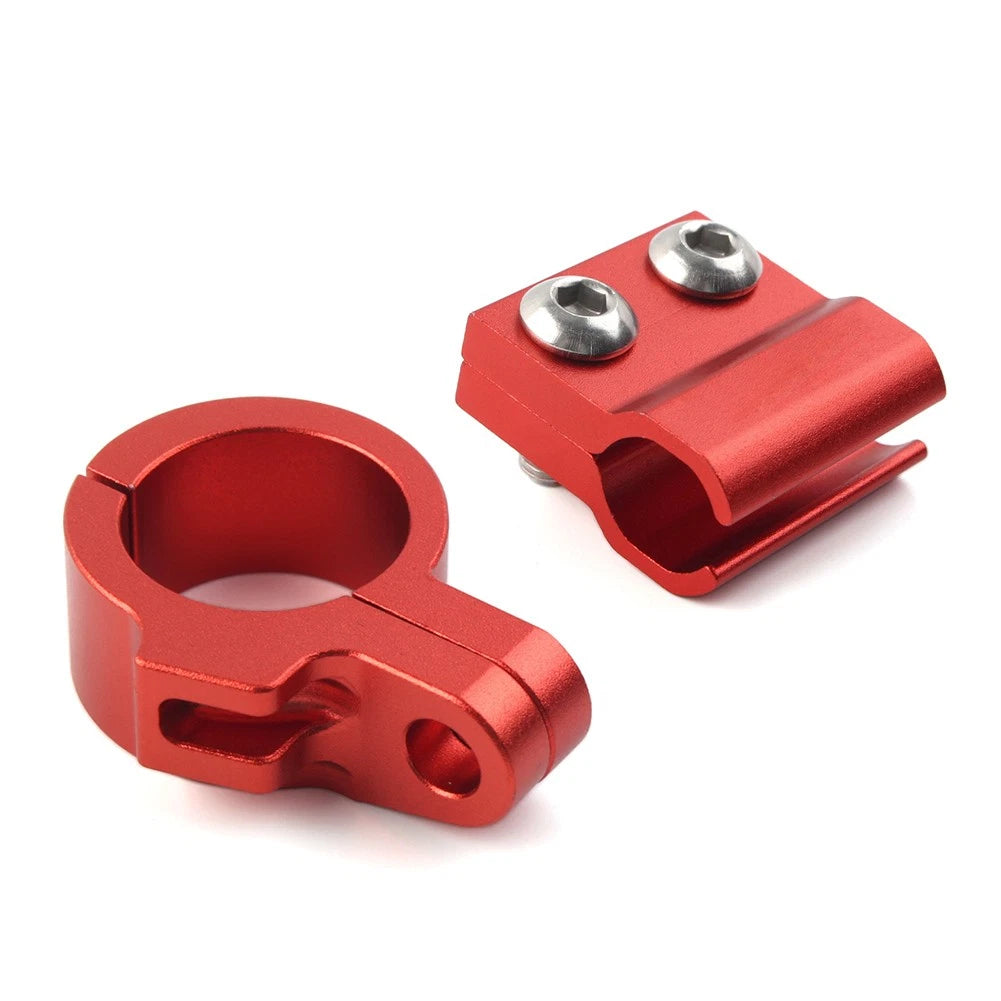 2X CNC Front Brake Line Hose Clamp Guide for Honda CR80R CR85R CR125R CR250R (1996–2007) Red