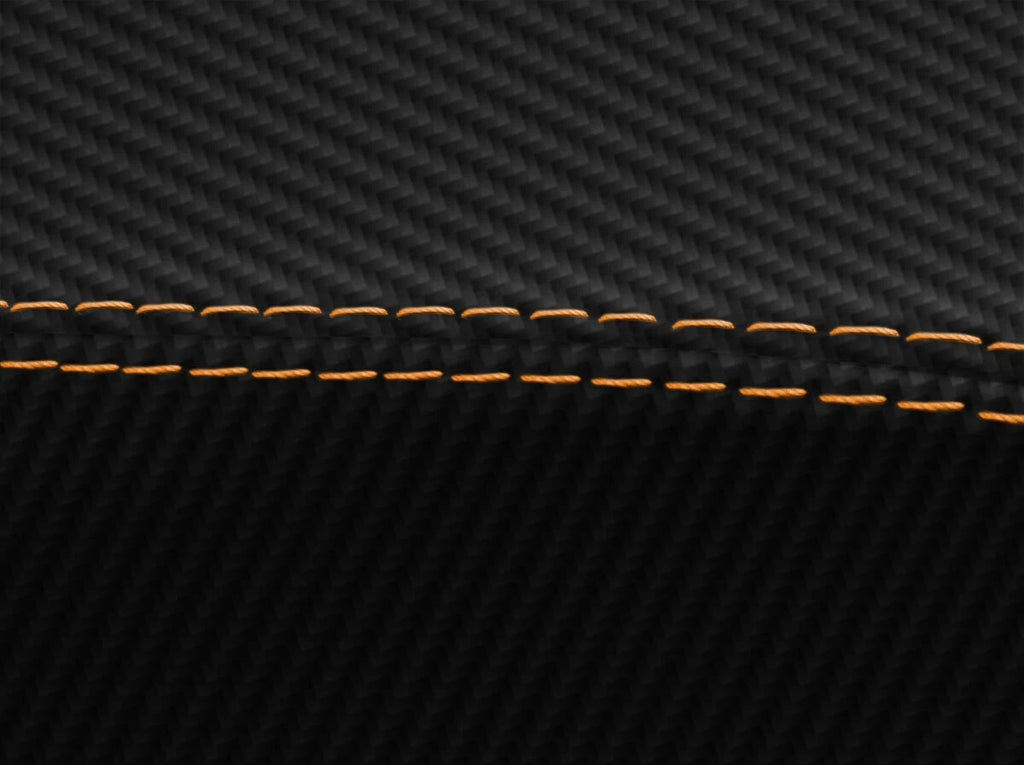 Console Lid Cover for Jeep Grand Cherokee (2011–2019) Carbon Fiber Orange Stitch
