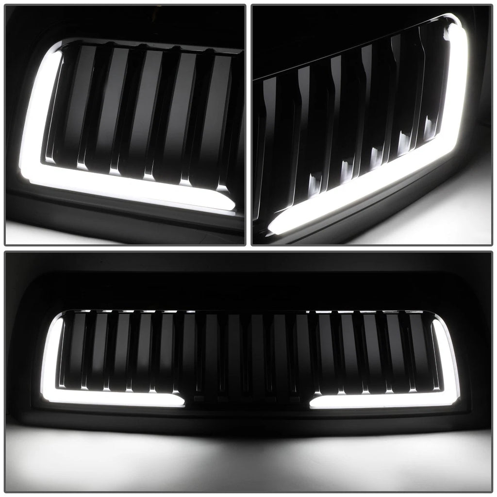 LED Vertical Glossy Front Hood Grille Frame for Dodge Ram 2500 3500 (2010–2018)