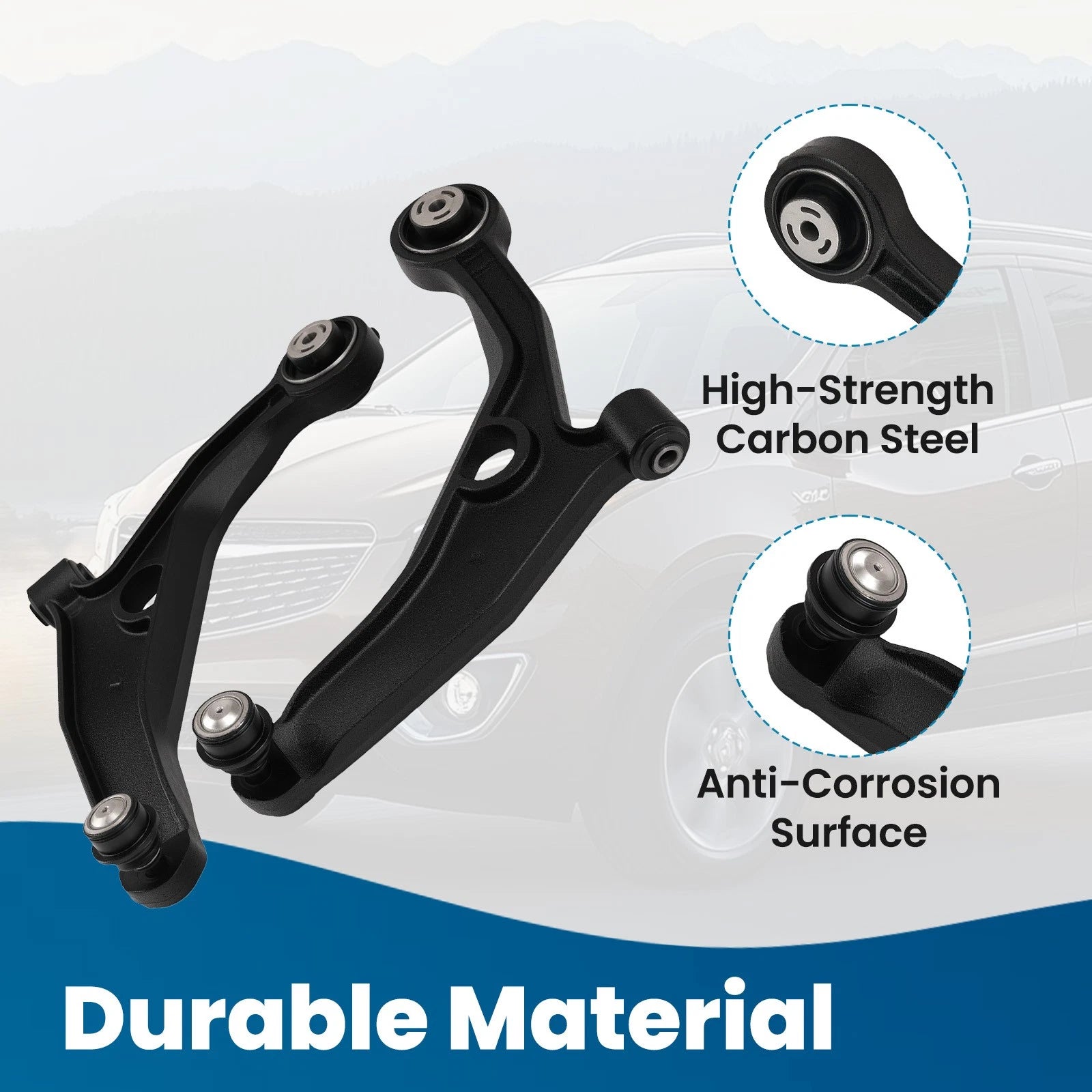 Set of 2 Front Lower Control Arm Ball Joints for Chrysler 200 (2011-2014)
