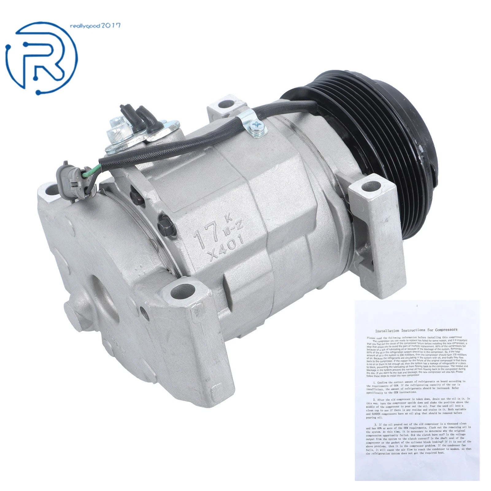 A/C Compressor & Clutch for Chevy Silverado Express GMC Sierra (2007–2013)