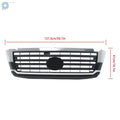 Chrome & Gloss Black Front Bumper Upper Grille for Toyota Sequoia (2018–2022)