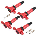 4PCS Ignition Coils & Spark Plugs for Hyundai Genesis Equus 4.6L V8 2011-2013