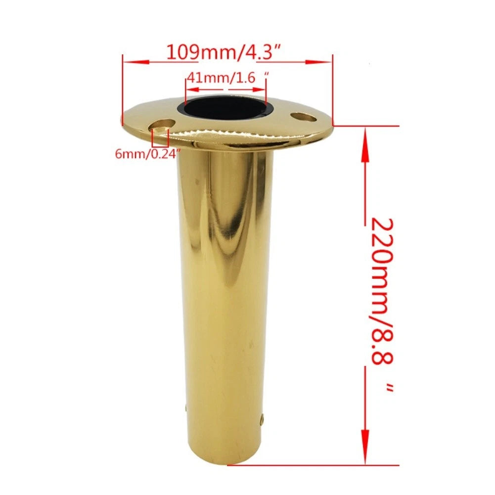 316 Stainless Steel Gold Rod Holder for Saltwater Boats (Universal)