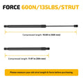 20in Gas Struts 600N/135lbs for Pickup Cap Canopy Toolbox Lid SE197PA135