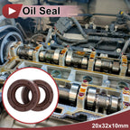 Set of 2 Oil Seal Rotary Shaft Seal FKM Rubber 20x32x10mm