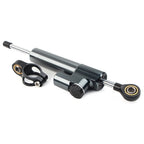 CNC Steering Damper for Motorcycle Stabilizer (Reversed, Grey)