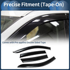 Set of 4 Window Deflectors for Honda CR-V (2007) - Black Vent Visors