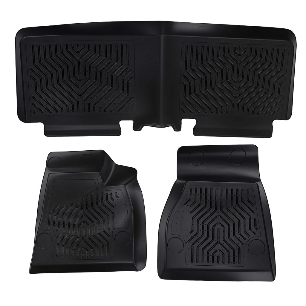 Set of 4 Anti-Slip Floor Mats for Tesla Model S (2015–2020) TPE Black