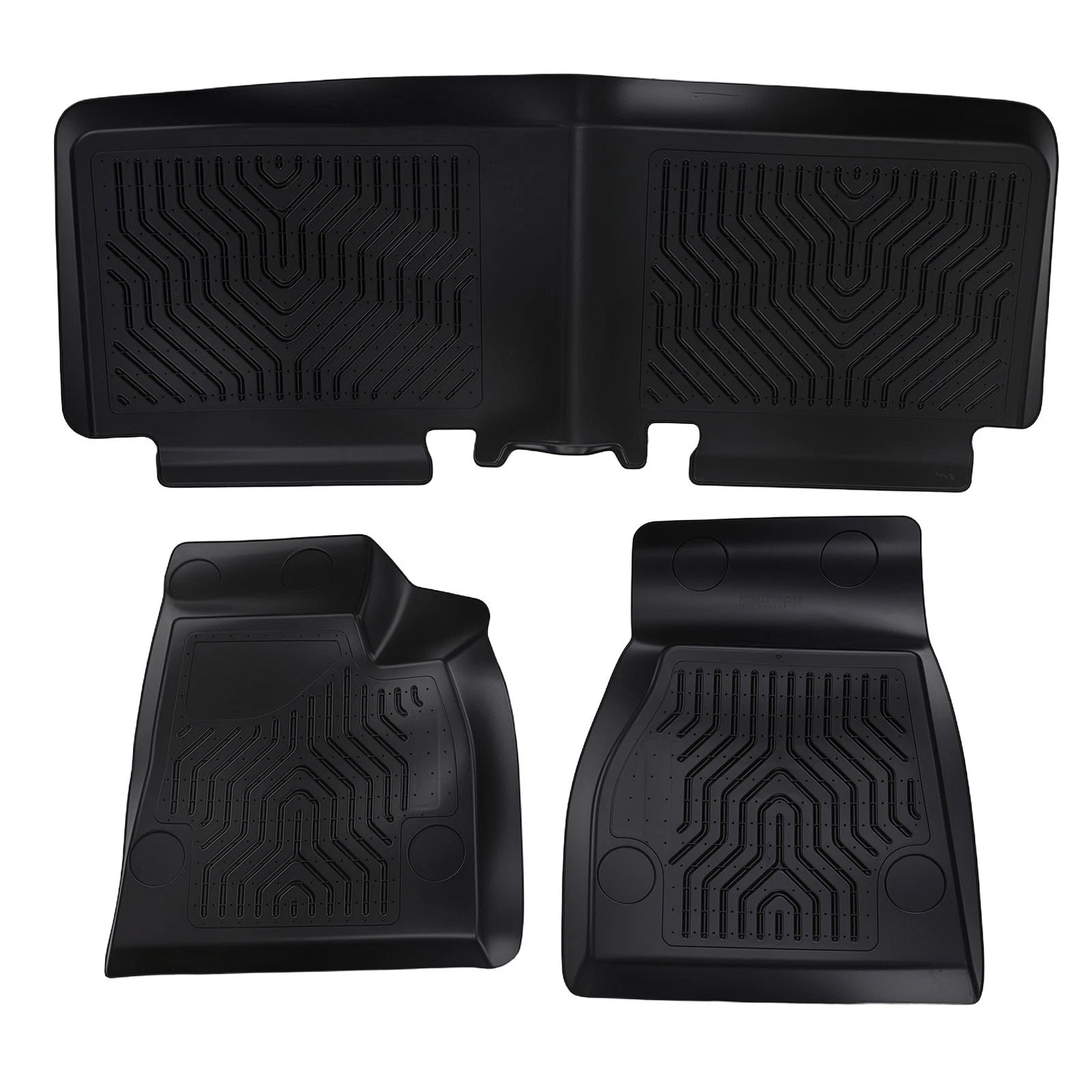 Set of 4 Anti-Slip Floor Mats for Tesla Model S (2015–2020) TPE Black