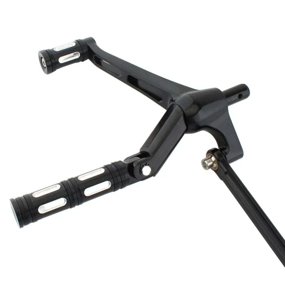 Black Driver Footrest Pedal Bracket Set for Harley Night Rod VRSC Special (07-17)