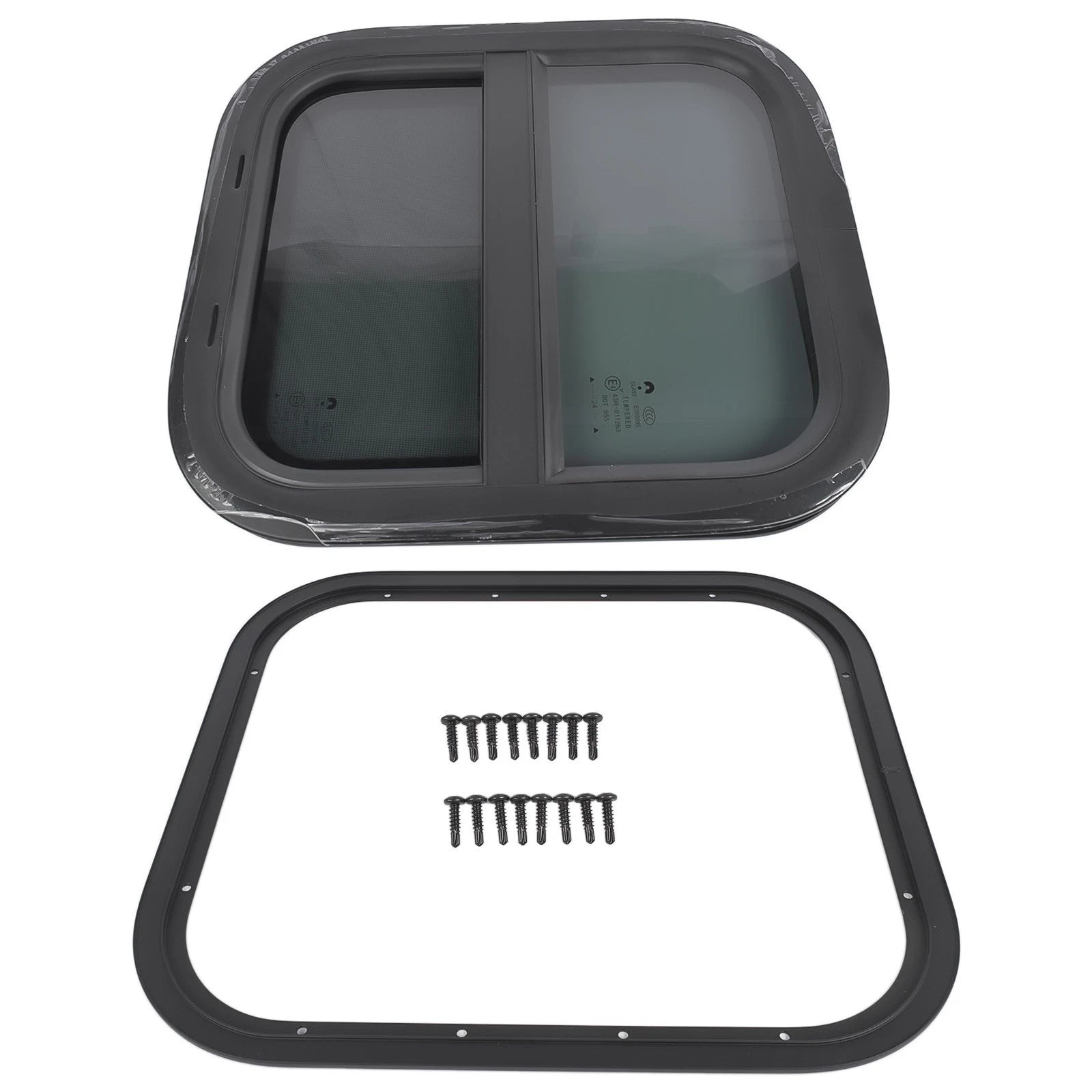 14" x 16" Vertical Sliding RV Window with Tempered Tinted Glass
