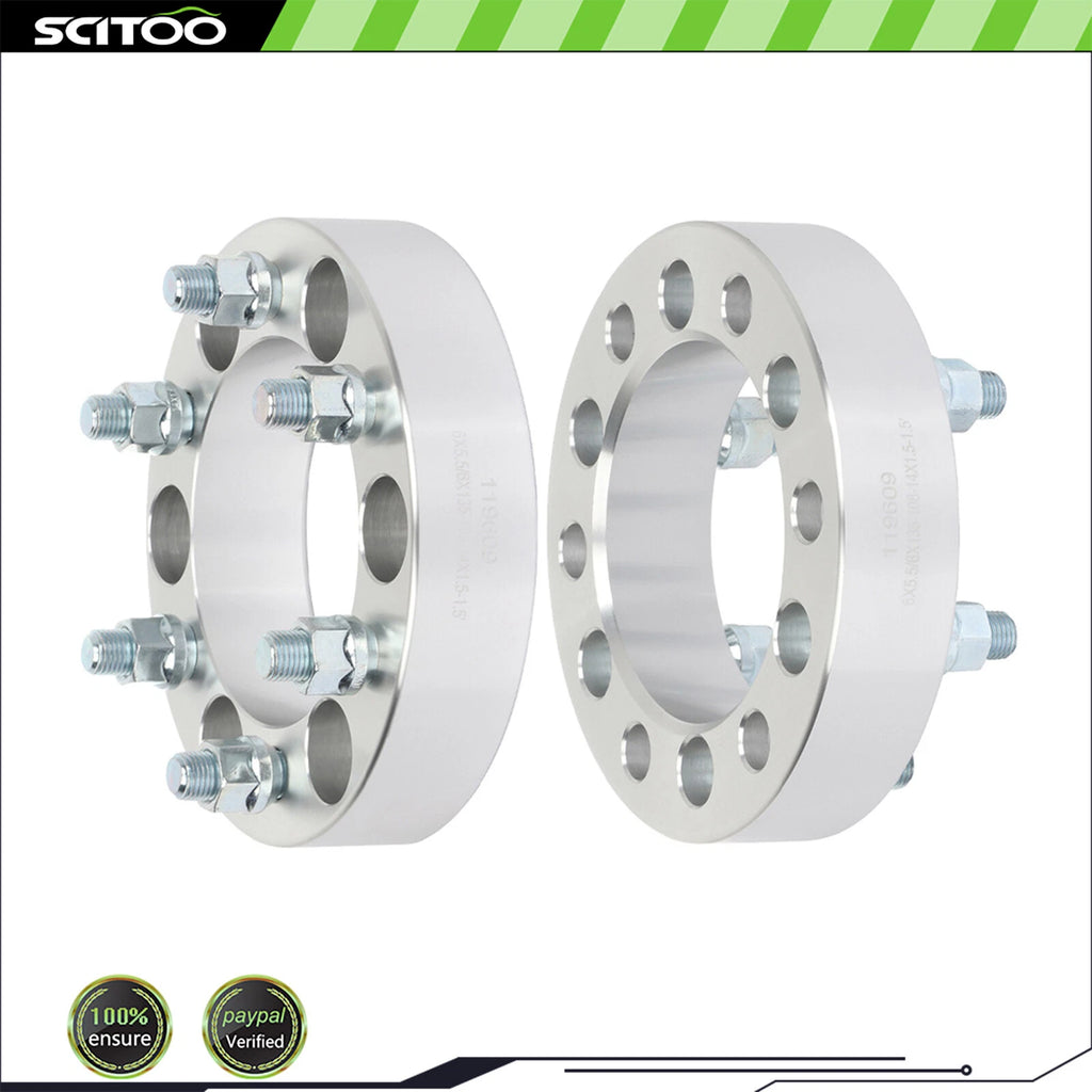 2X 6x5.5 to 6x135 1.5" Wheel Spacers for GMC Sierra 1500 (2014–2023)