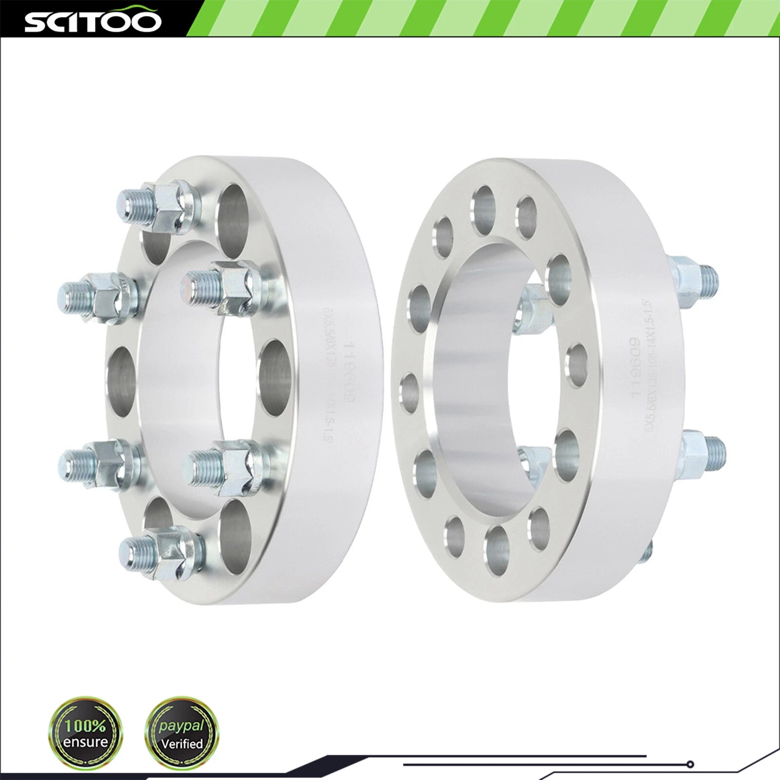 2X 6x5.5 to 6x135 1.5" Wheel Spacers for GMC Sierra 1500 (2014–2023)