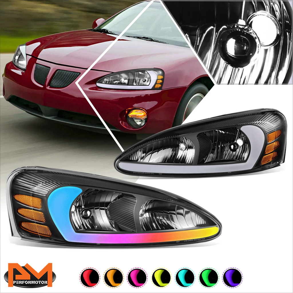 RGB LED Light Bar Headlights for Pontiac Grand Prix (2004–2008)