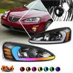 RGB LED Light Bar Headlights for Pontiac Grand Prix (2004–2008)