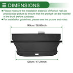 Retractable Cargo Cover for Ford S-Max (2007–2015) Gloss Black