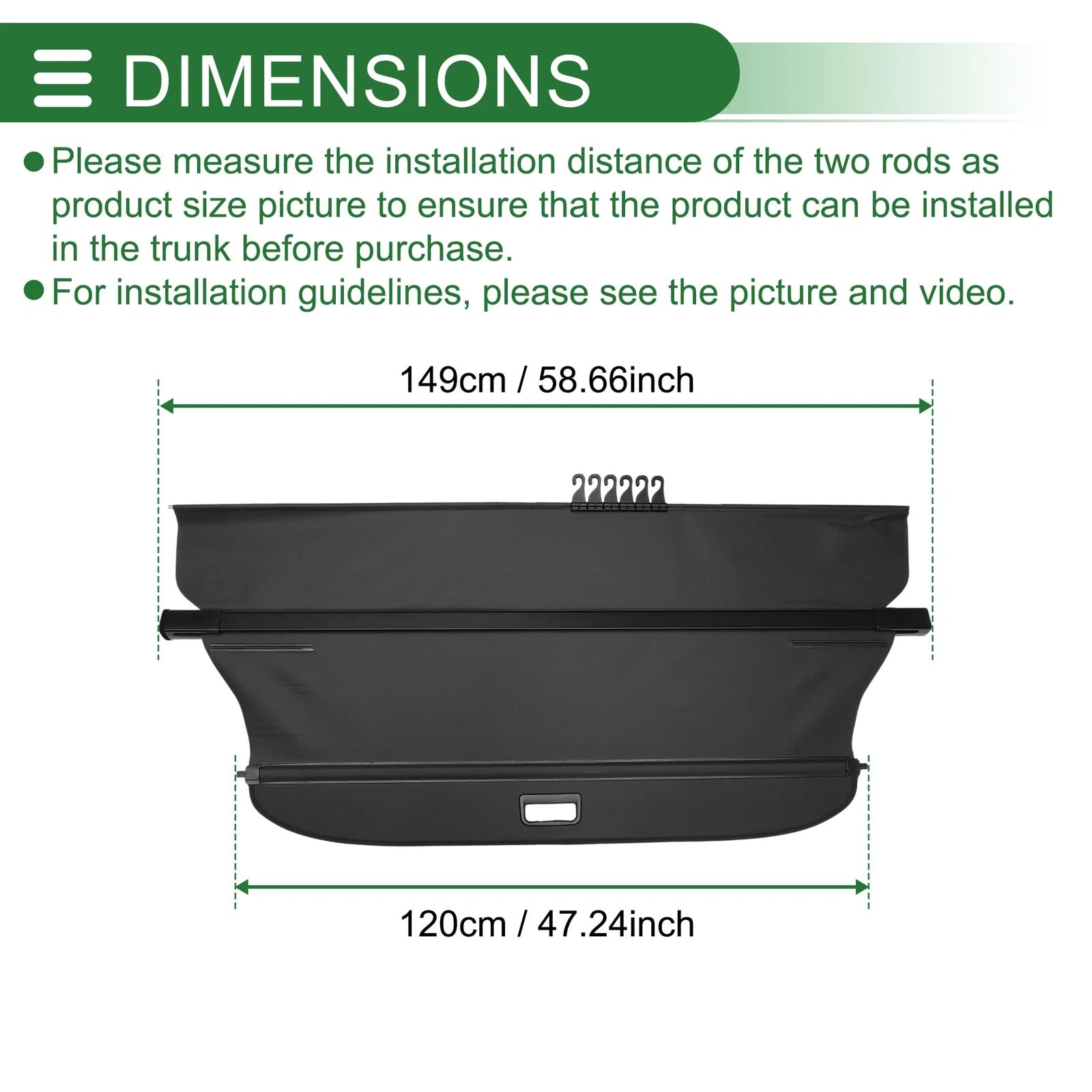 Retractable Cargo Cover for Ford S-Max (2007–2015) Gloss Black