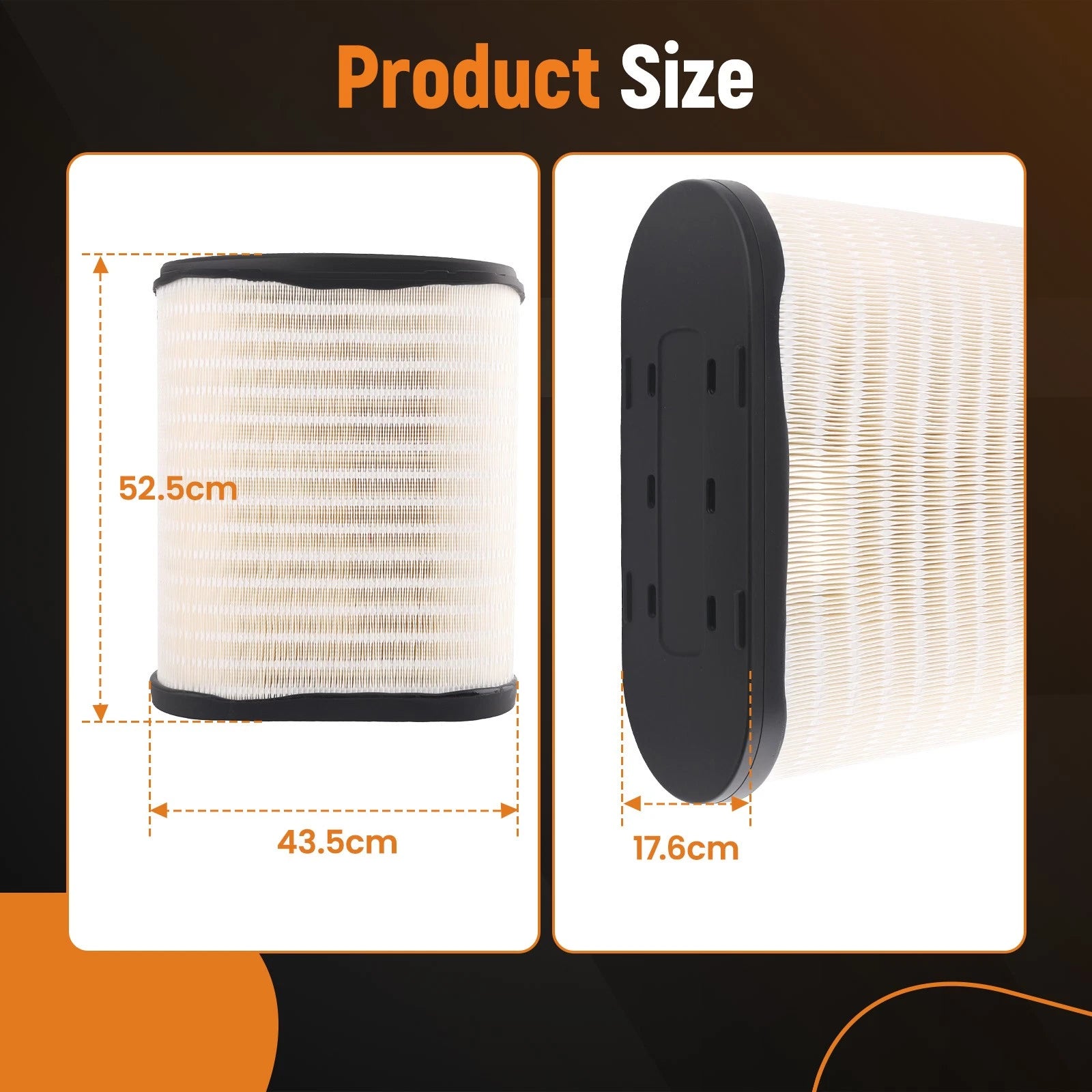 Air Filter for Kenworth T680, Peterbilt 579 (2023) D37-1061