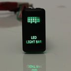 Push Switch Button LED Green Light Bar Fog Light with Wire for Toyota Tacoma