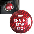 Carbon Fiber Red Start Stop Button Sticker for Mazda CX-3, CX-4, CX-5, CX-8, MX-5 (2016-2023)