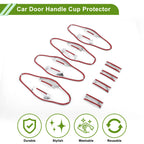 Set of 8 Chrome Door Handle Cup Protectors for Toyota RAV4 (2013–2018)