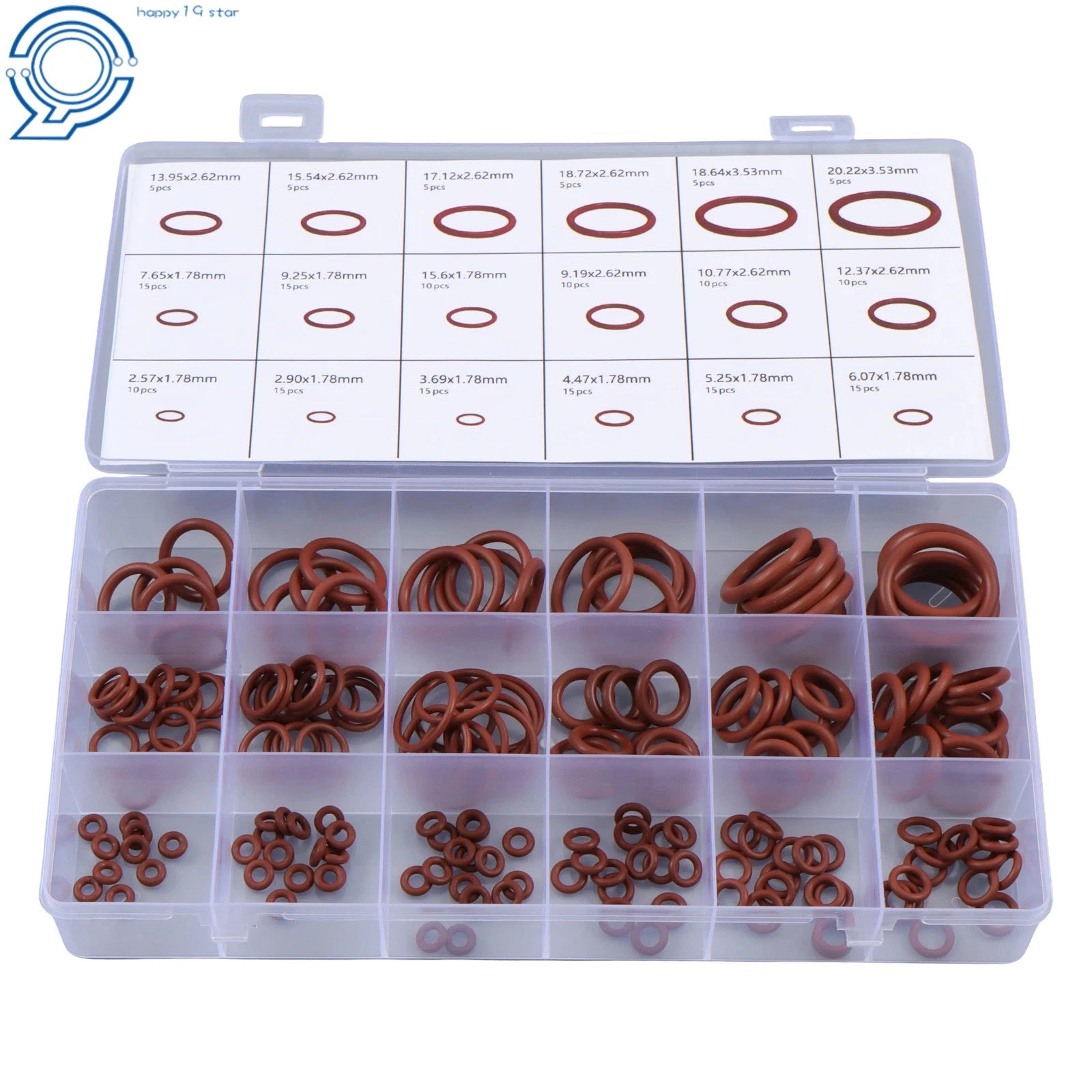 180 Pcs FKM O-Ring Kit for High Heat Applications